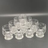 Service pichet et verres ciselé motif Fleurs