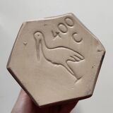 Trio of large hexagonal stoneware hot water bottles