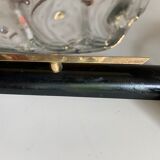 Vintage brass and glass wall sconces
