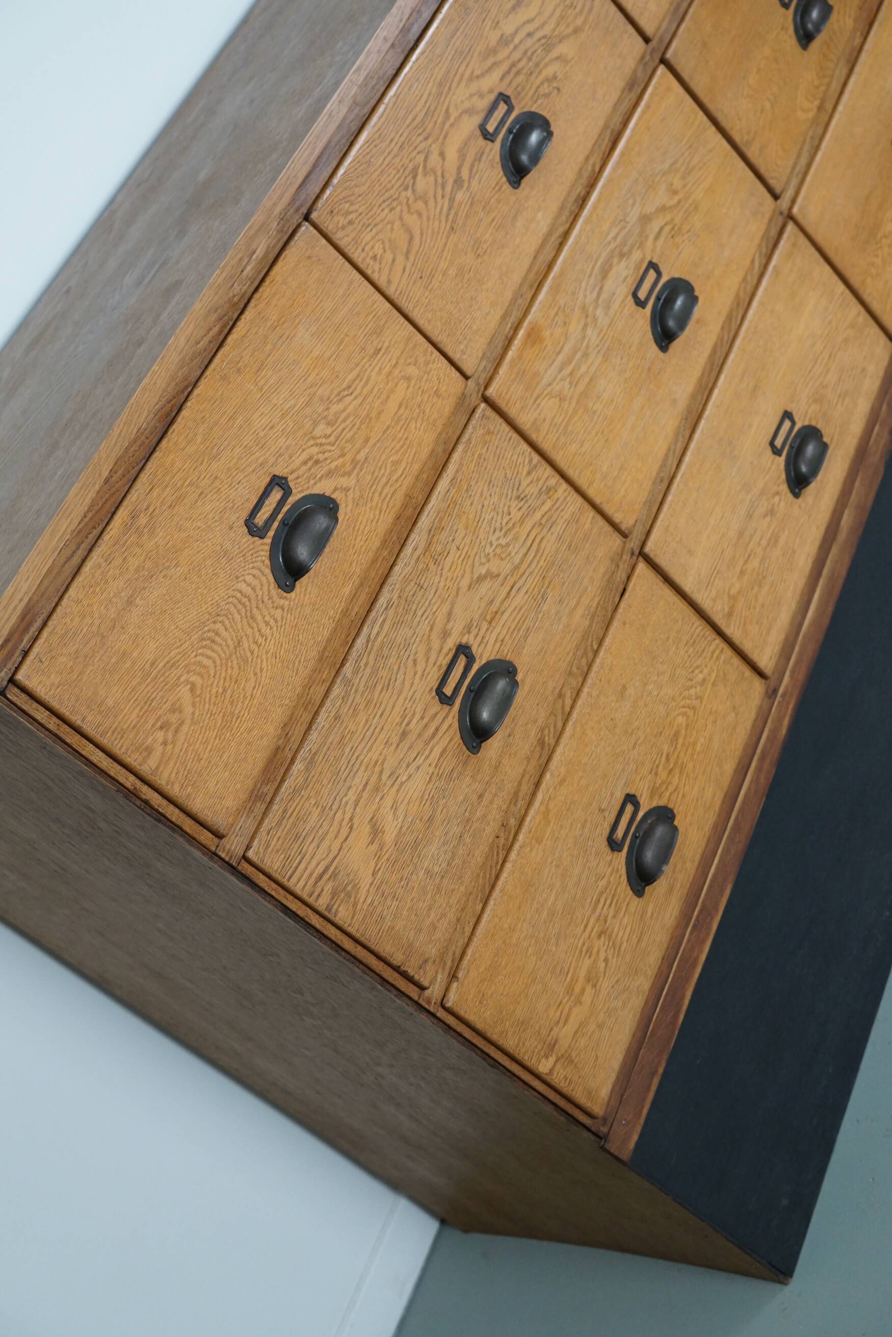 Large Vintage Dutch Oak Shop Cabinet / Sideboard, 1950s
