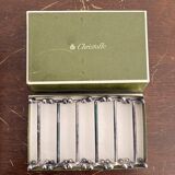 6x knife rests Christofle Silver-plated Christofle "4 Balls"