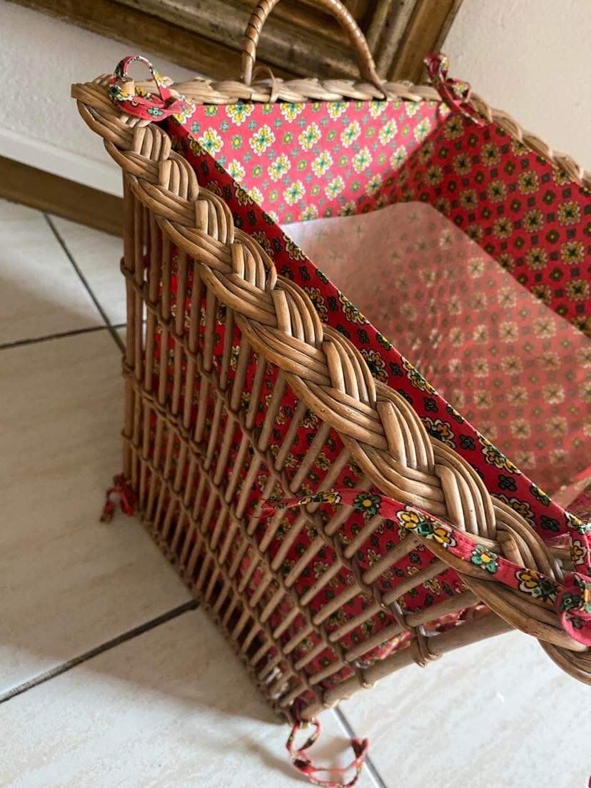 Large vintage wicker basket.