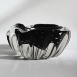 Cendrier en verre à bulles de cristal Walter Johansson, pour Orrefors, Suède, années 1960