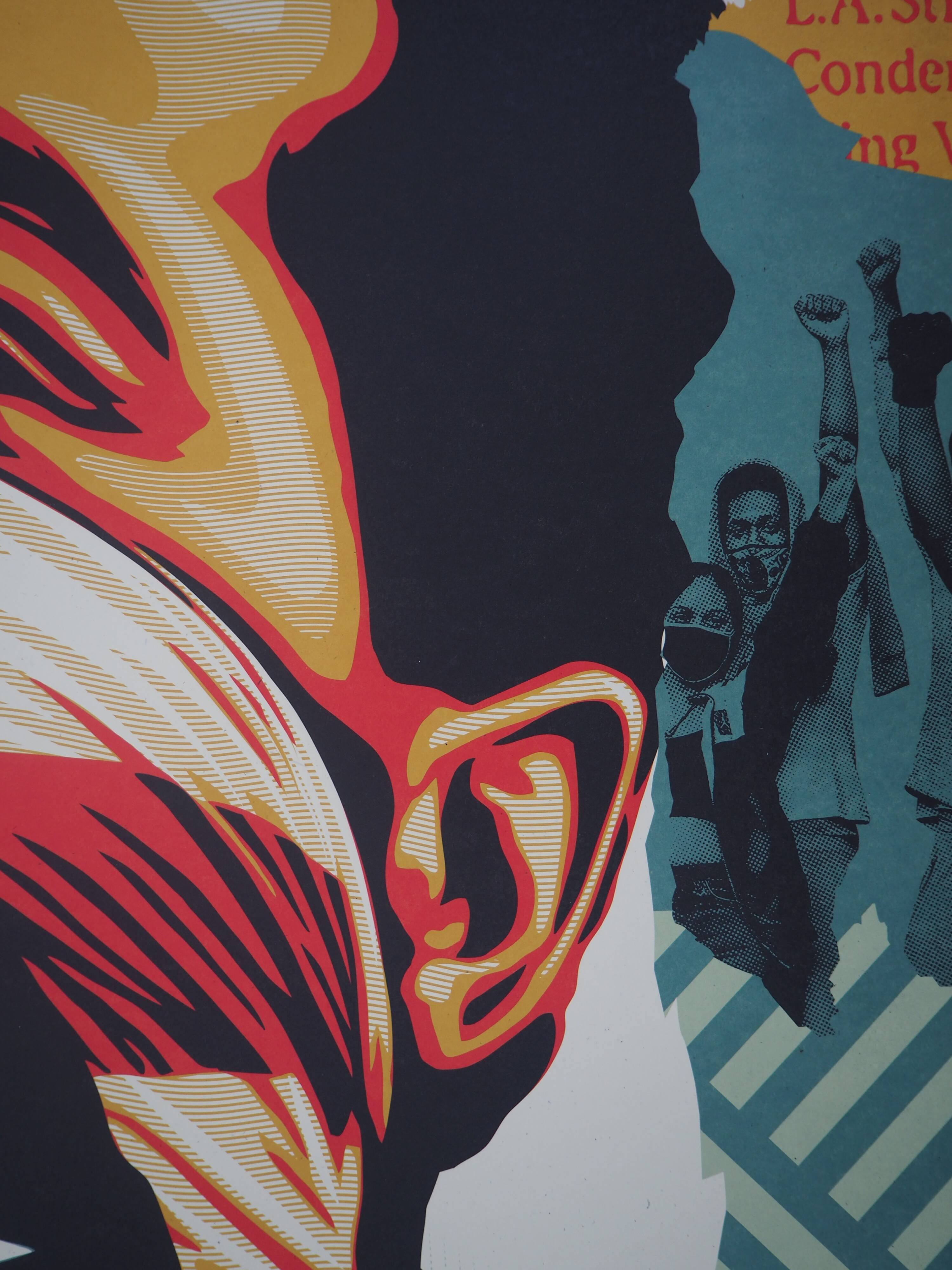 Shepard Fairey (Obey Giant): American Rage - Signed lithograph