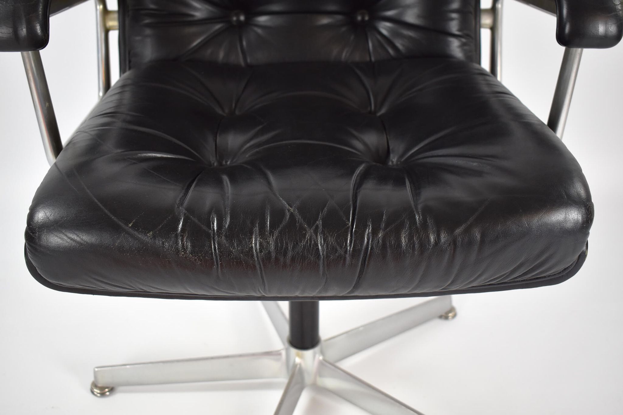 1970s Leather Chair by Girsberger Eurochair Mid Century