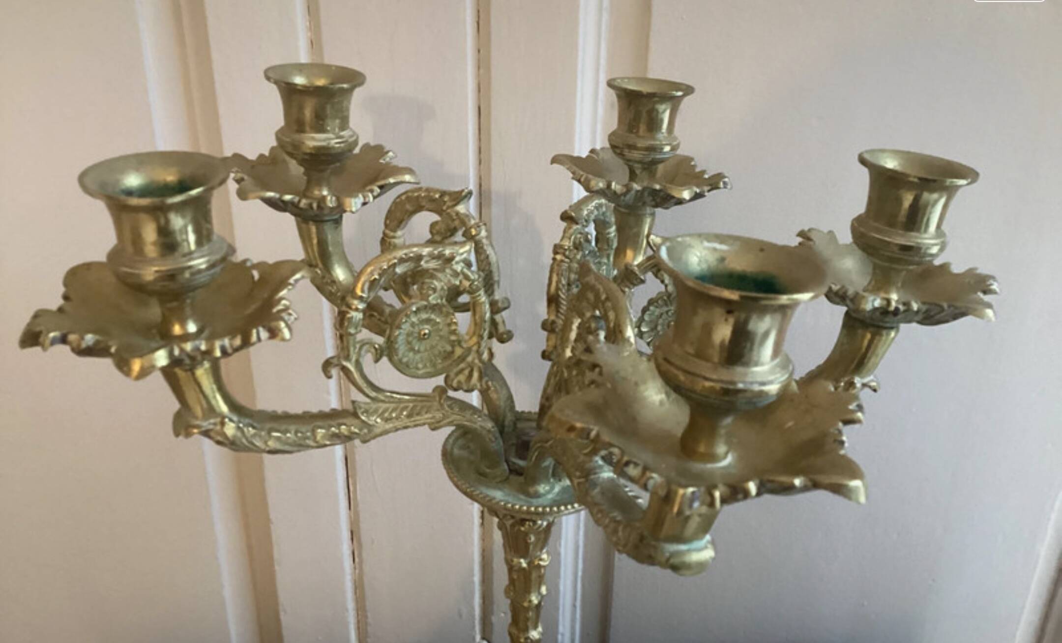 XL gilded bronze chandelier from the Restoration period