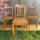 Set of 4 Antique Bistrot Chairs in Baumann Style Wood from the 60s