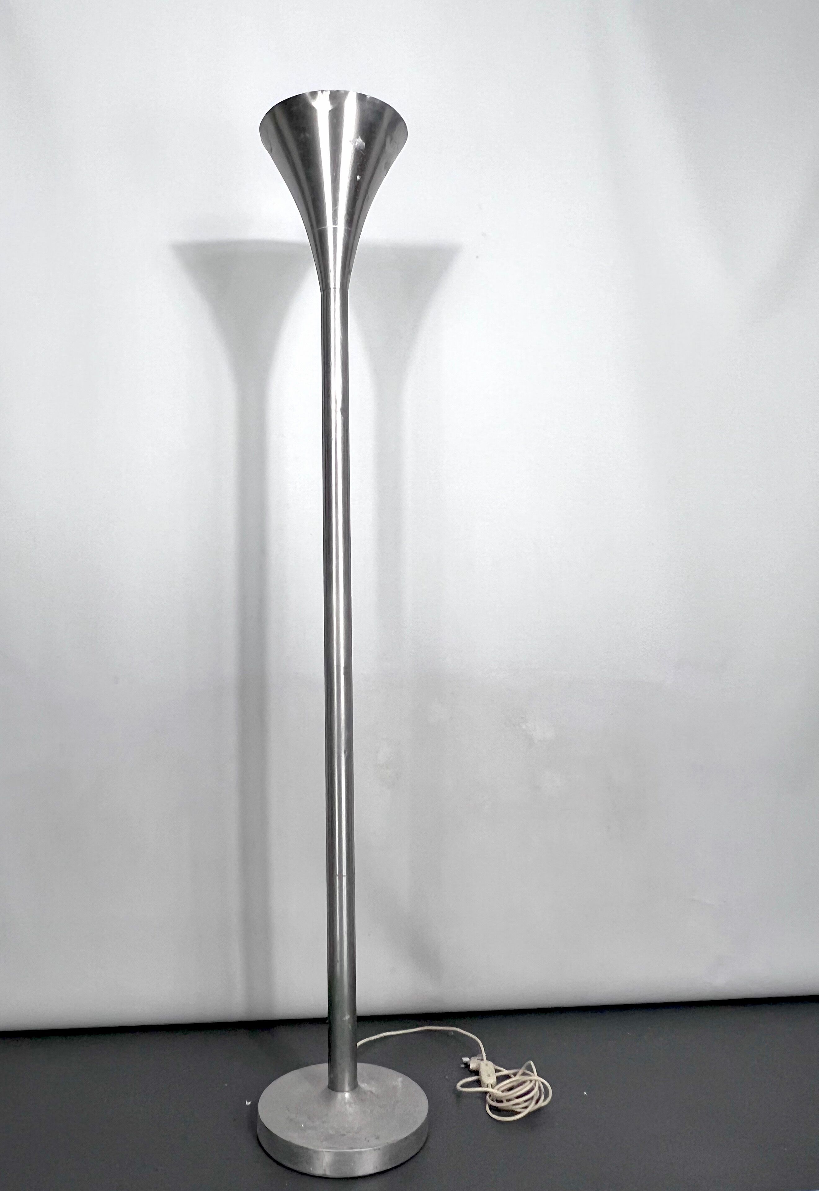 Aluminum Luminator floor lamp by Stilux Milano, 1960s