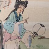 Chinese print "young beauties with a fan" twentieth century