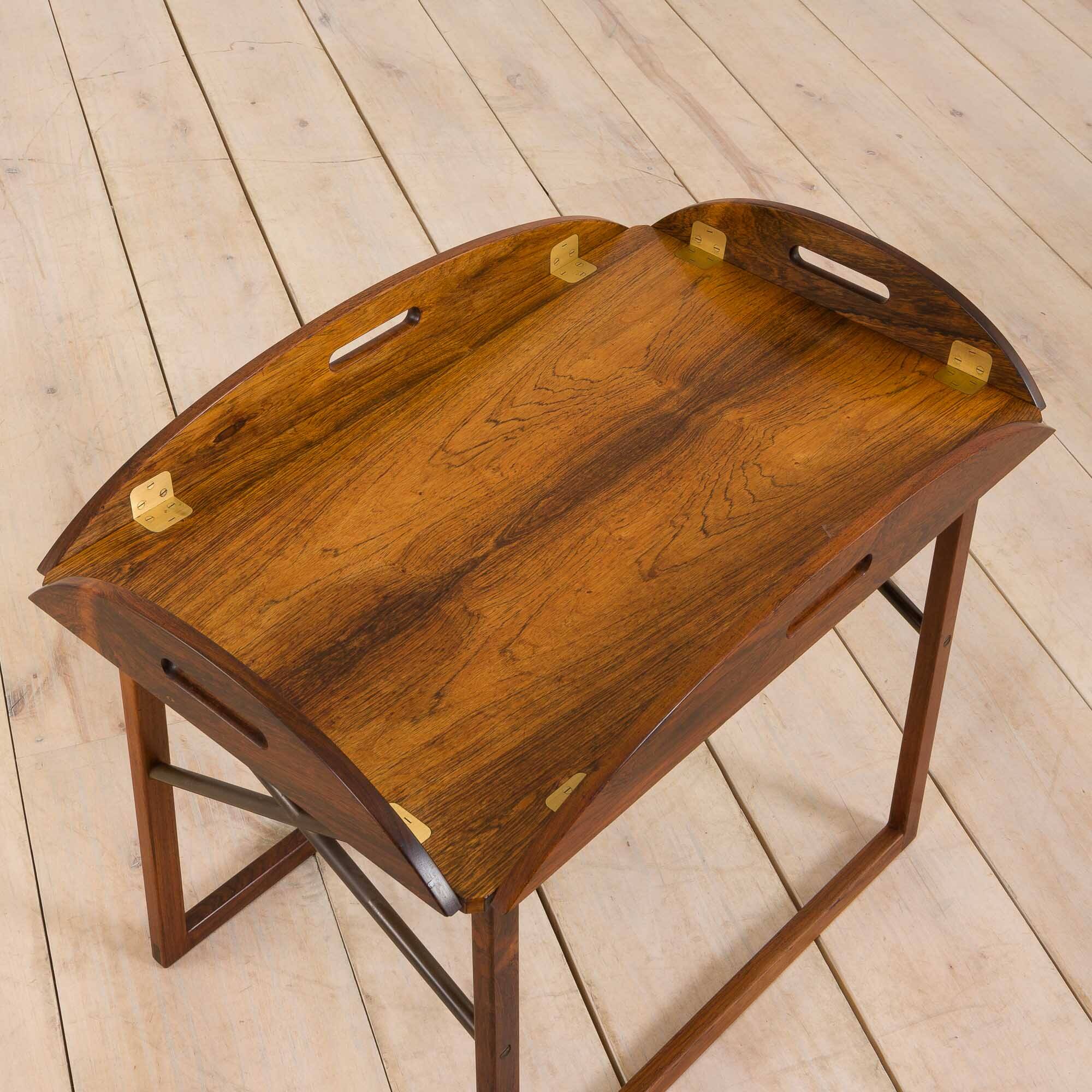 Vintage Rosewood Butler's Tray table by Svend Langkilde, Denmark, 1960s