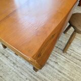 Aranjou farmhouse table in blond elm, 1950s