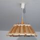 Vintage pendant lamp in wood and canvas 1970