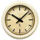 Beige industrial factory wall clock from Siemens, 1950s