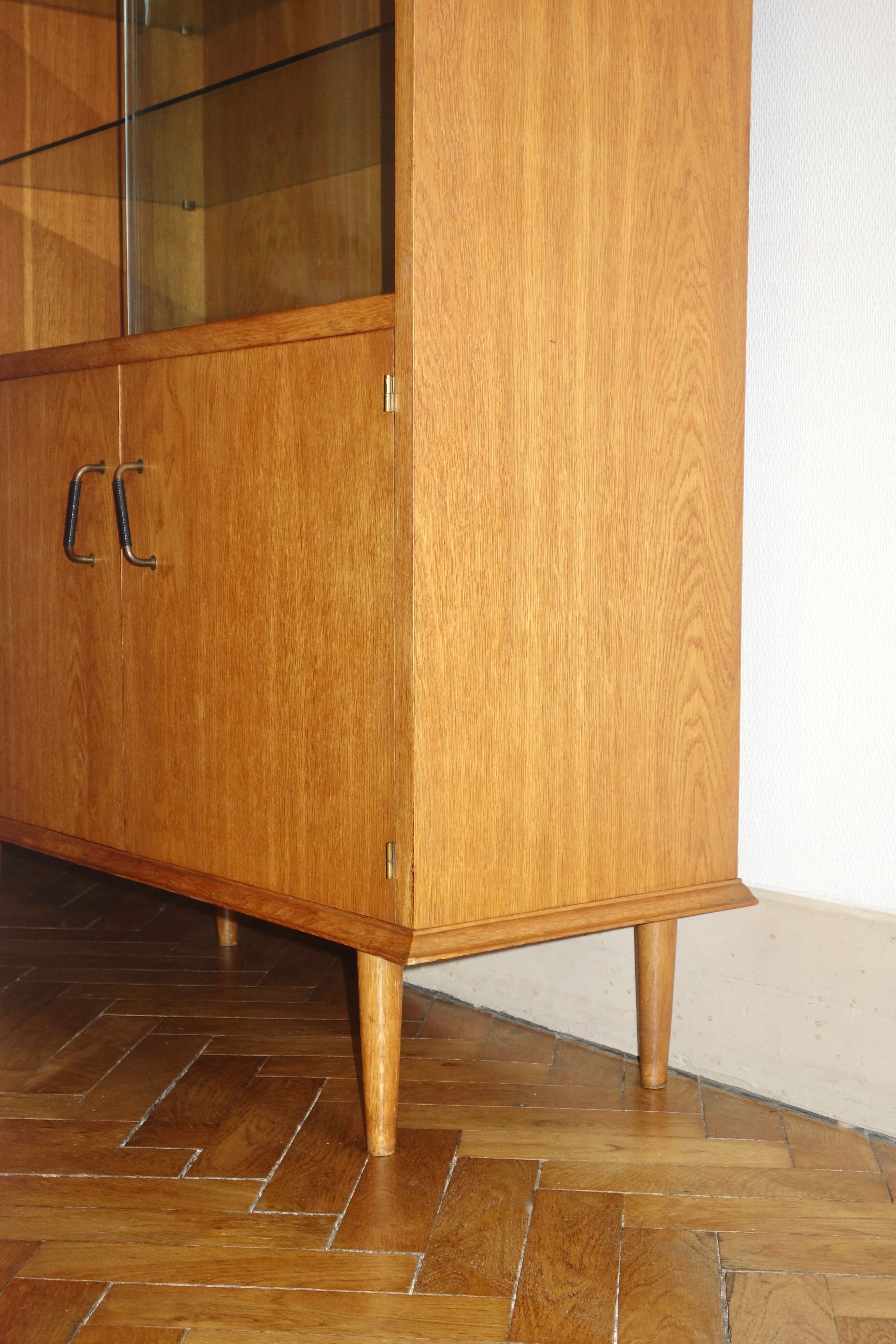 Library showcase in oak from the 1950s