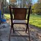 Teak and cane folding chair from the 1900s