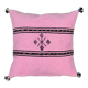Berber cushion with pink trim