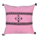 Coussin berbère rose liséré
