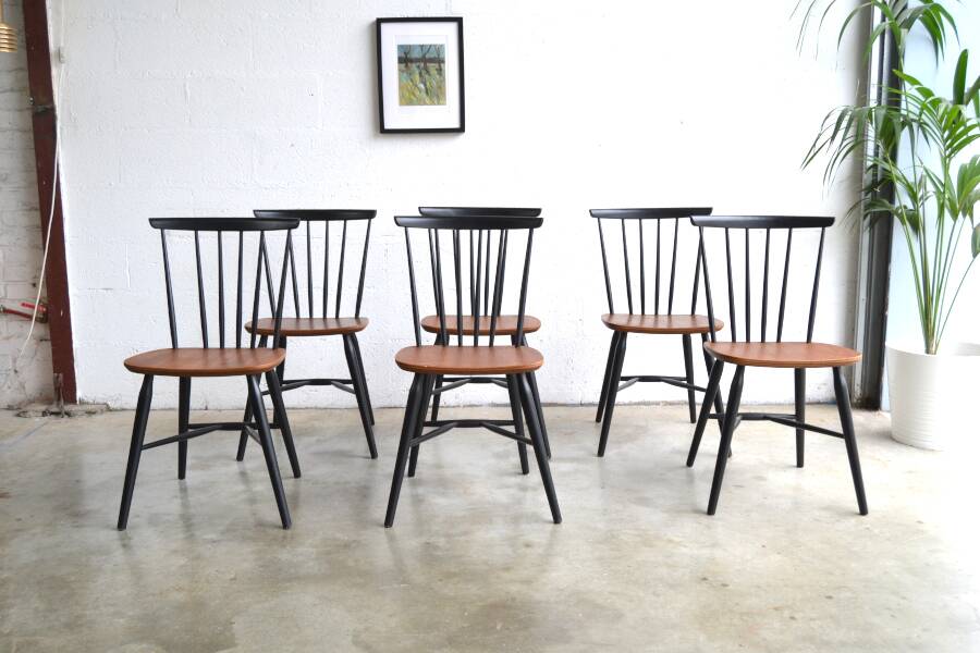 Series of six chairs Tapiovaara style