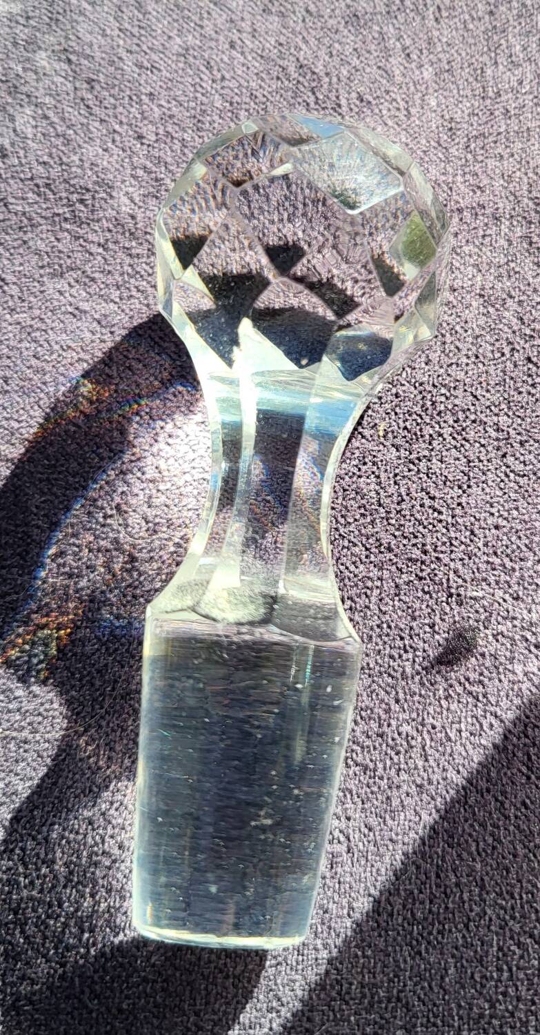 19th century muslin glass carafe