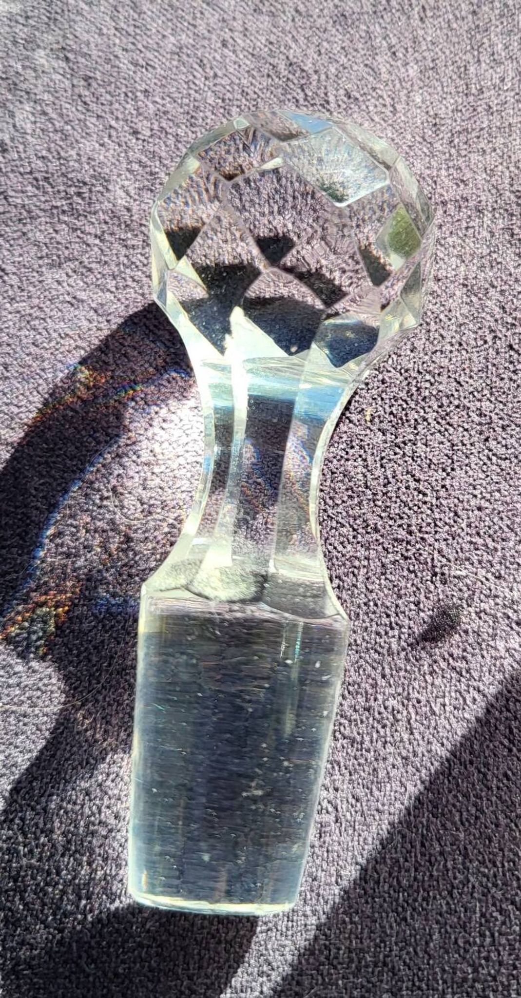 19th century muslin glass carafe