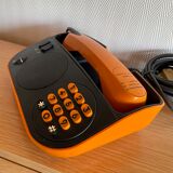 Phone orange pop art vintage telic ptt 1975 design f. quirin