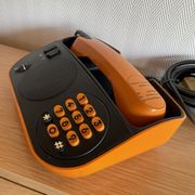 Phone orange pop art vintage telic ptt 1975 design f. quirin