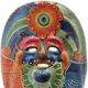 Colorful Mexican terracotta mask, 1970s