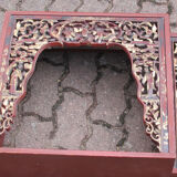 Ancienne tête de lit chinois en bois sculpté