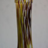 Yellow and white speckled decanter