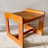 Geometric coffee table wood vintage honey