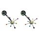Pair of Midcentury Wall Coat Racks Sputnik, Tecno, Italy, 1970s