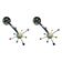 Pair of Midcentury Wall Coat Racks Sputnik, Tecno, Italy, 1970s