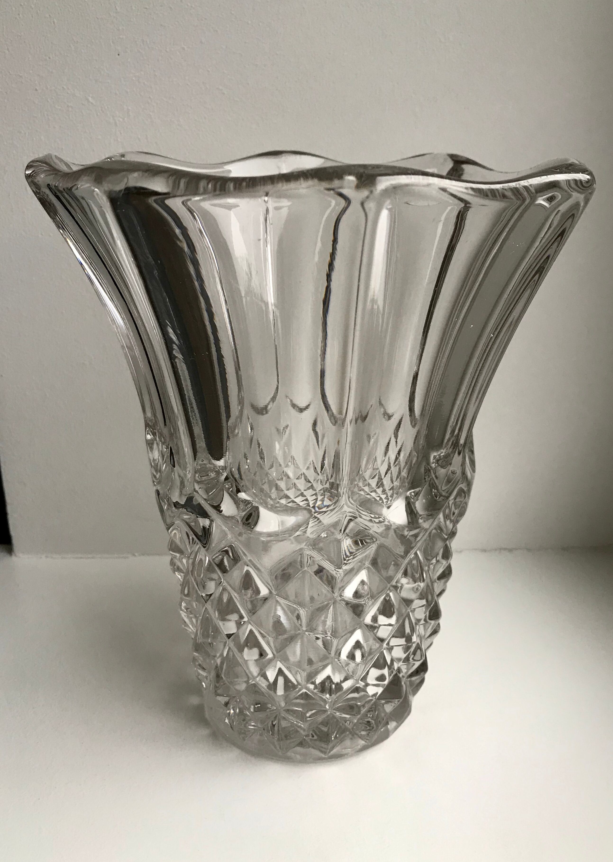 Vase en cristal années 30-40