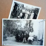 Lot de deux photographies, années 1930, portraits de famille,persanges