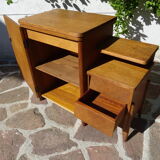 Asymmetrical oak dresser buffet