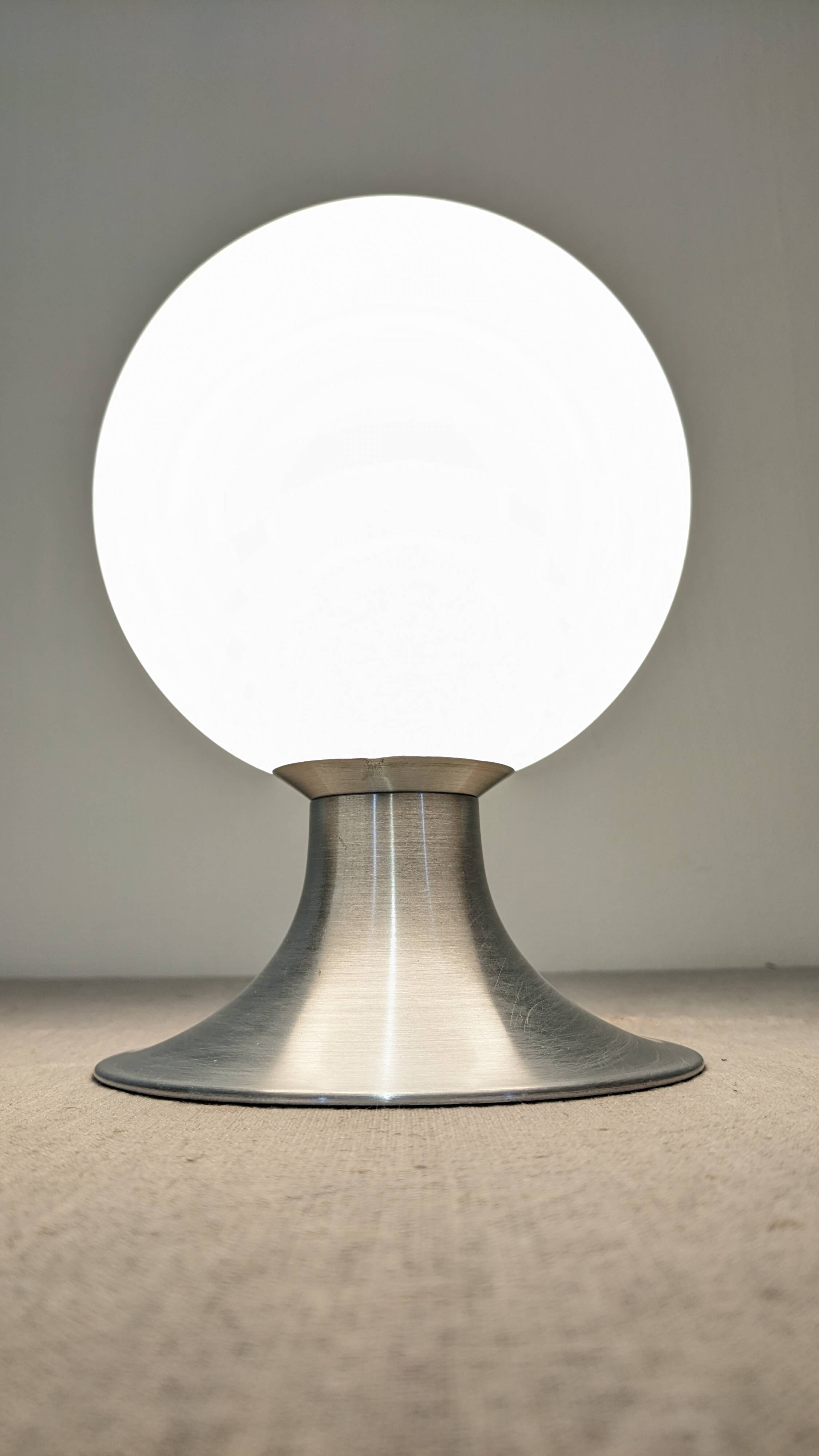 Space Age lamp in sandblasted glass from the 60s/70s