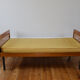 Daybed vintage 1960 chêne et rotin