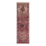 Red Cream Tribal Turkish Runner Rug 88x311Cm SK 18885