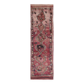 Red Cream Tribal Turkish Runner Rug 88x311Cm SK 18885