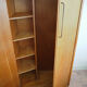 Old boarding cabinet in vintage solid wood