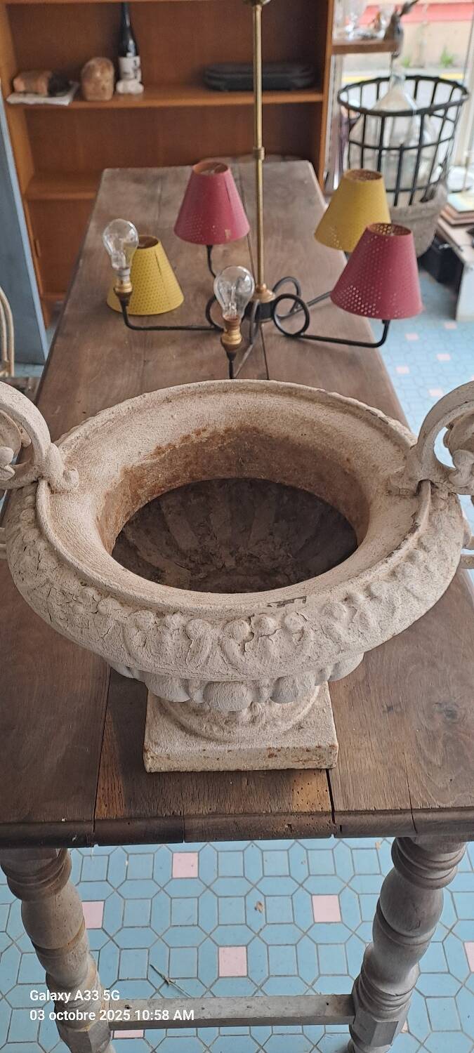 19th century cast iron medicis garden vase