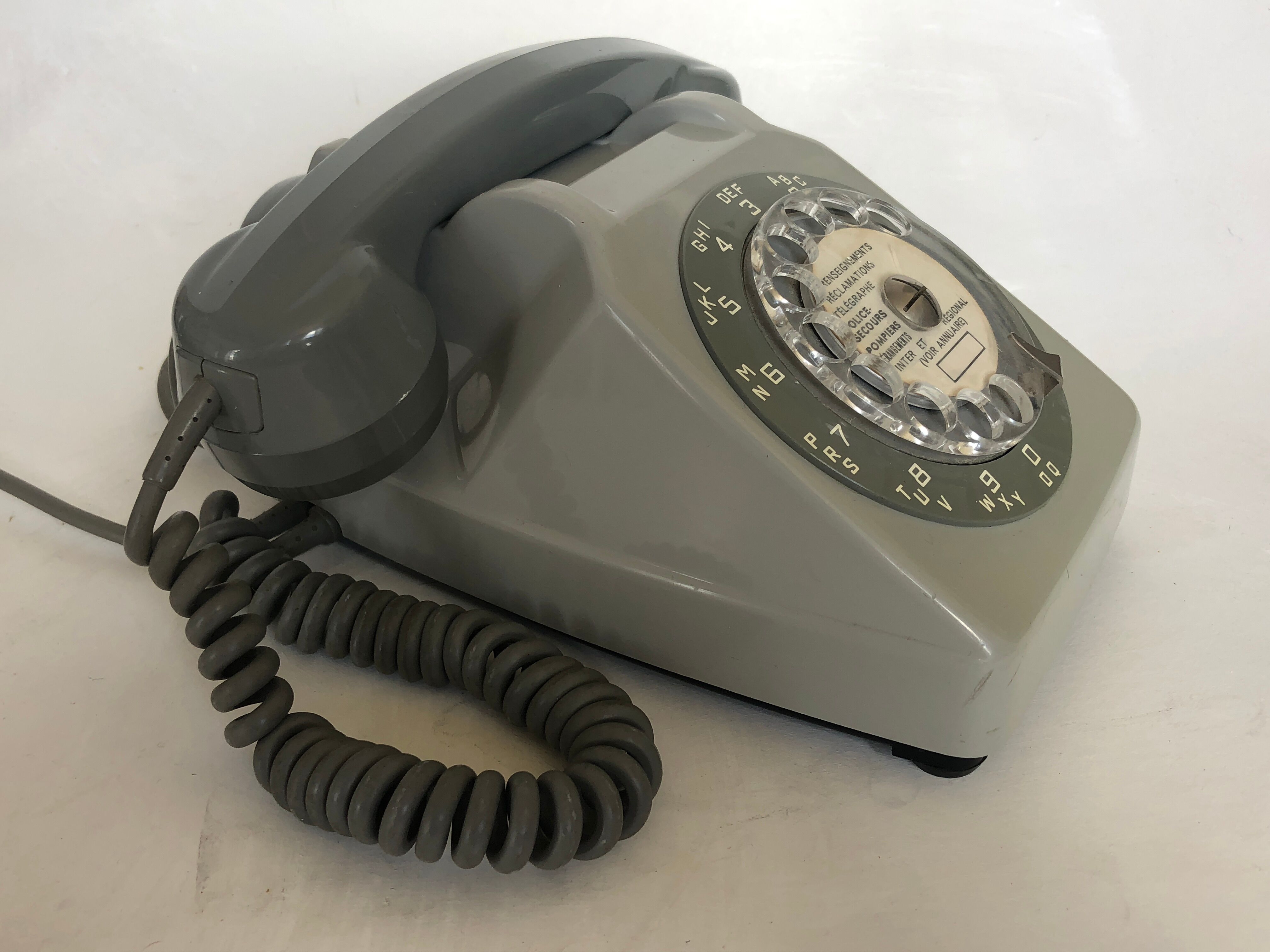 Phone handset two-tone gray mouse
