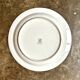 Round dish A. Vignaud in white and gold Limoges porcelain