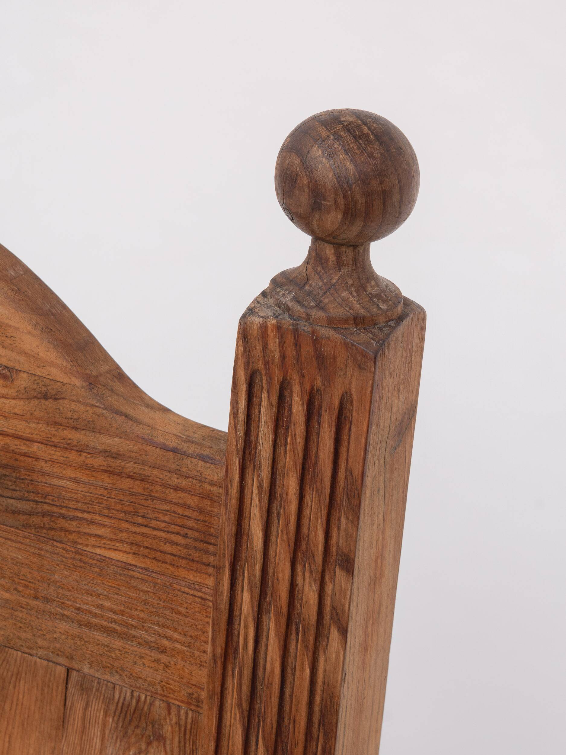 Pair of chic chalet chairs in Spanish pine, 1960s