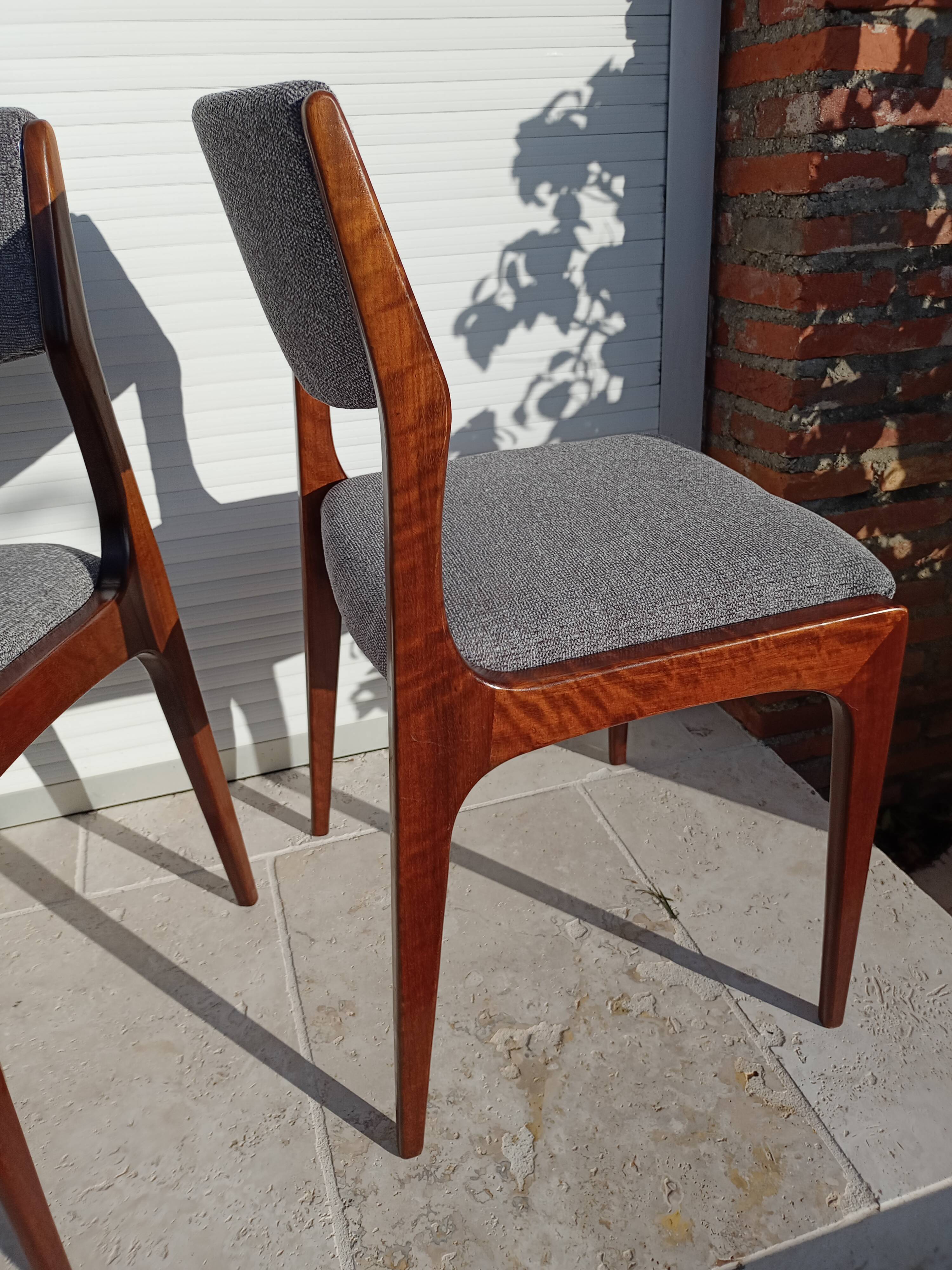 Scandinavian design chairs in rosewood