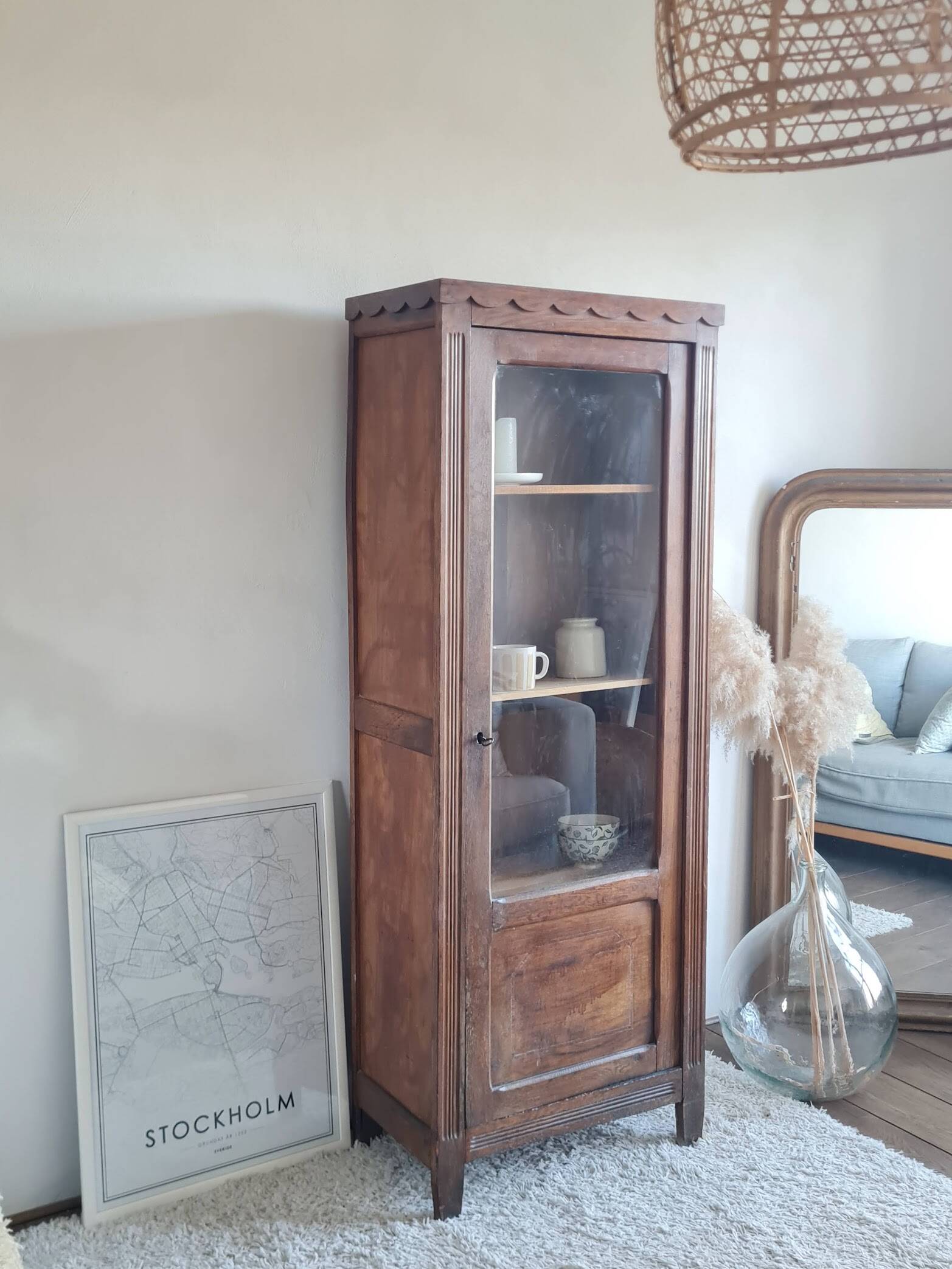 Glass-fronted Parisian wardrobe