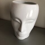 Ceramic face vase
