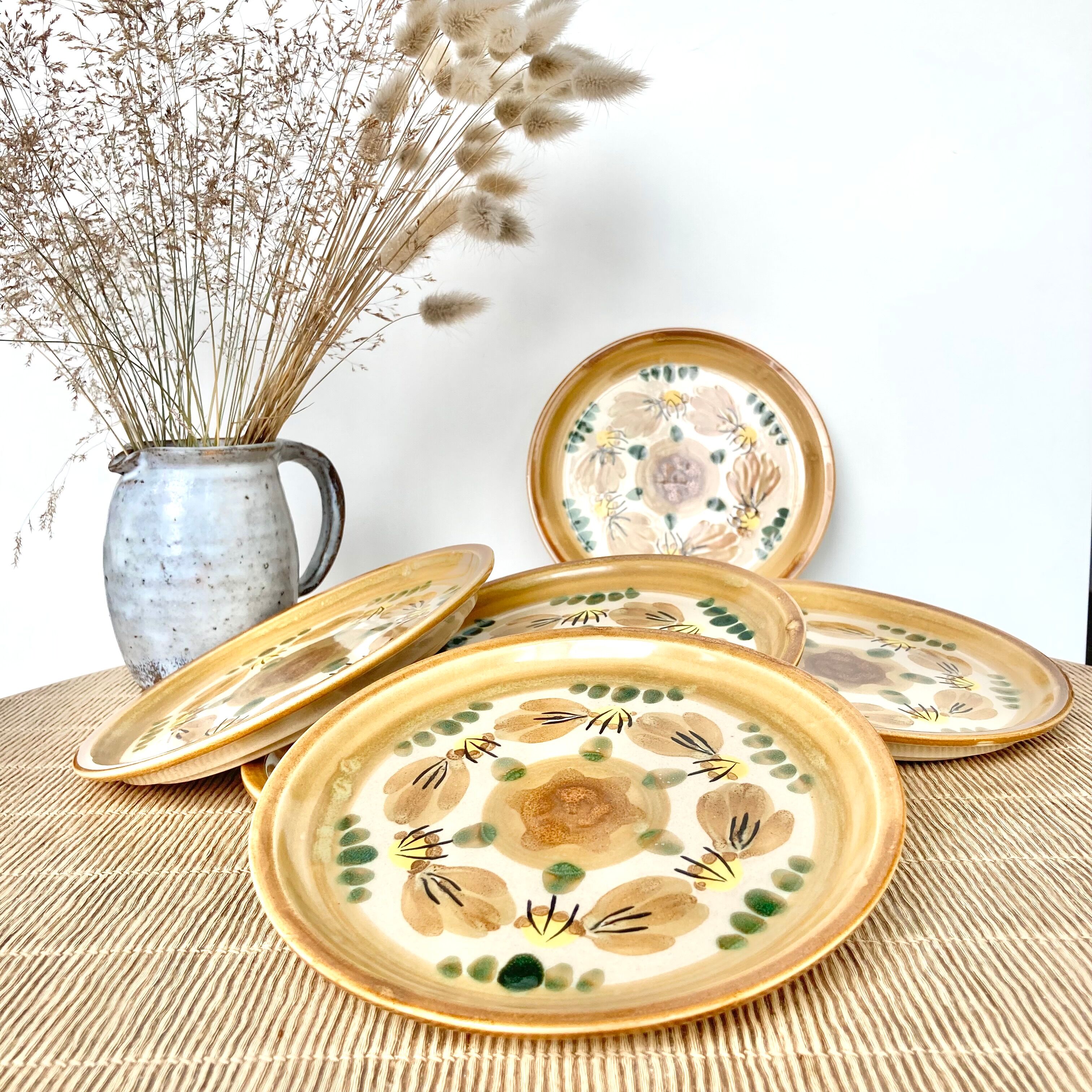 7 assiettes à dessert grès HB Henriot Quimper
