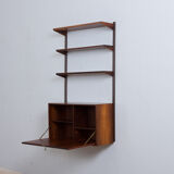 Kristiansen rosewood wall unit with secretaire and 3 shelves
