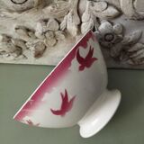 Badonviller earthenware bowl "Swallows"